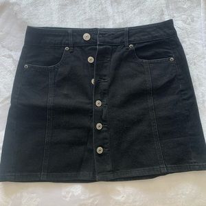 Black American eagle jean skirt